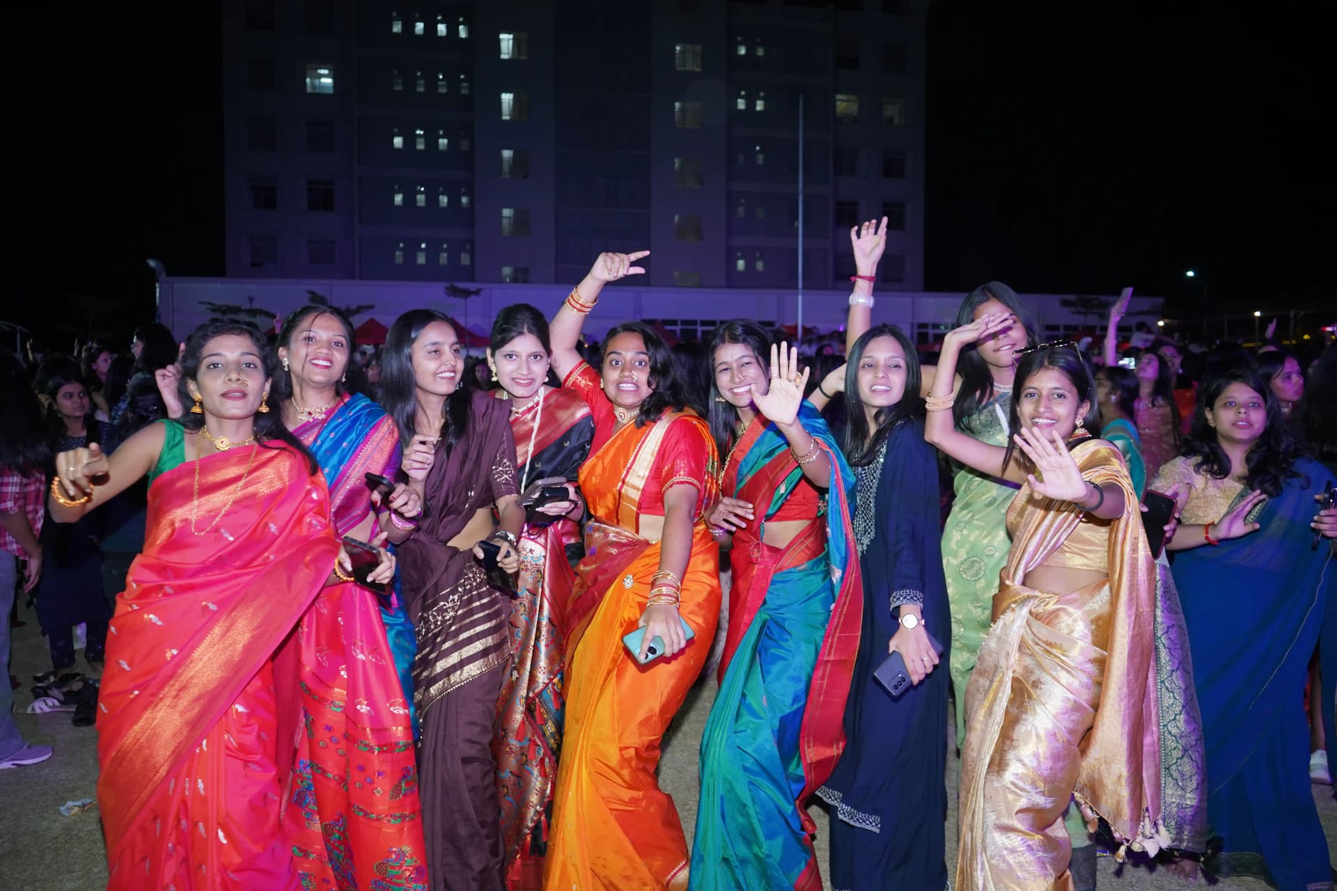 Dramatic cultural dance performance with stage effects at PCU