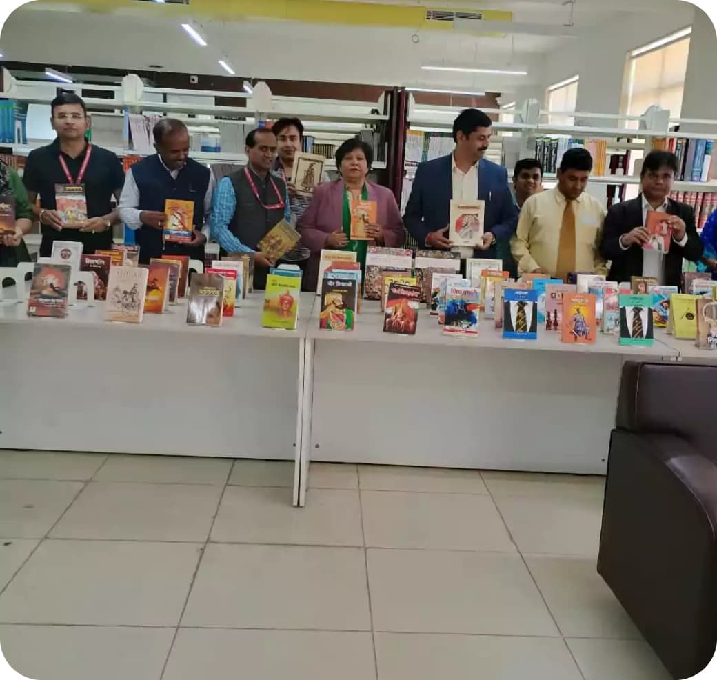 Library book display and resource launch event