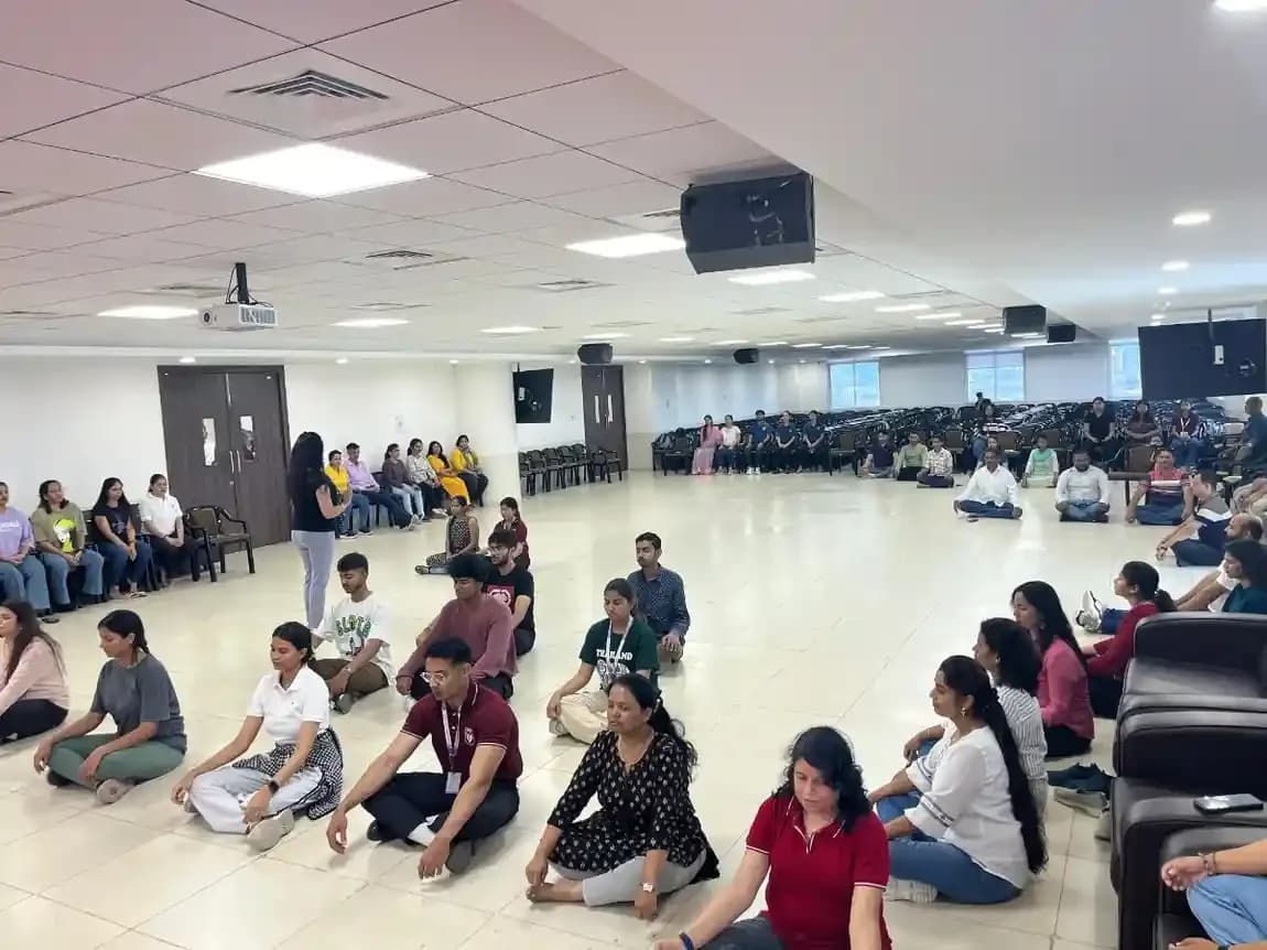 Guided wellness and meditation session at PCU