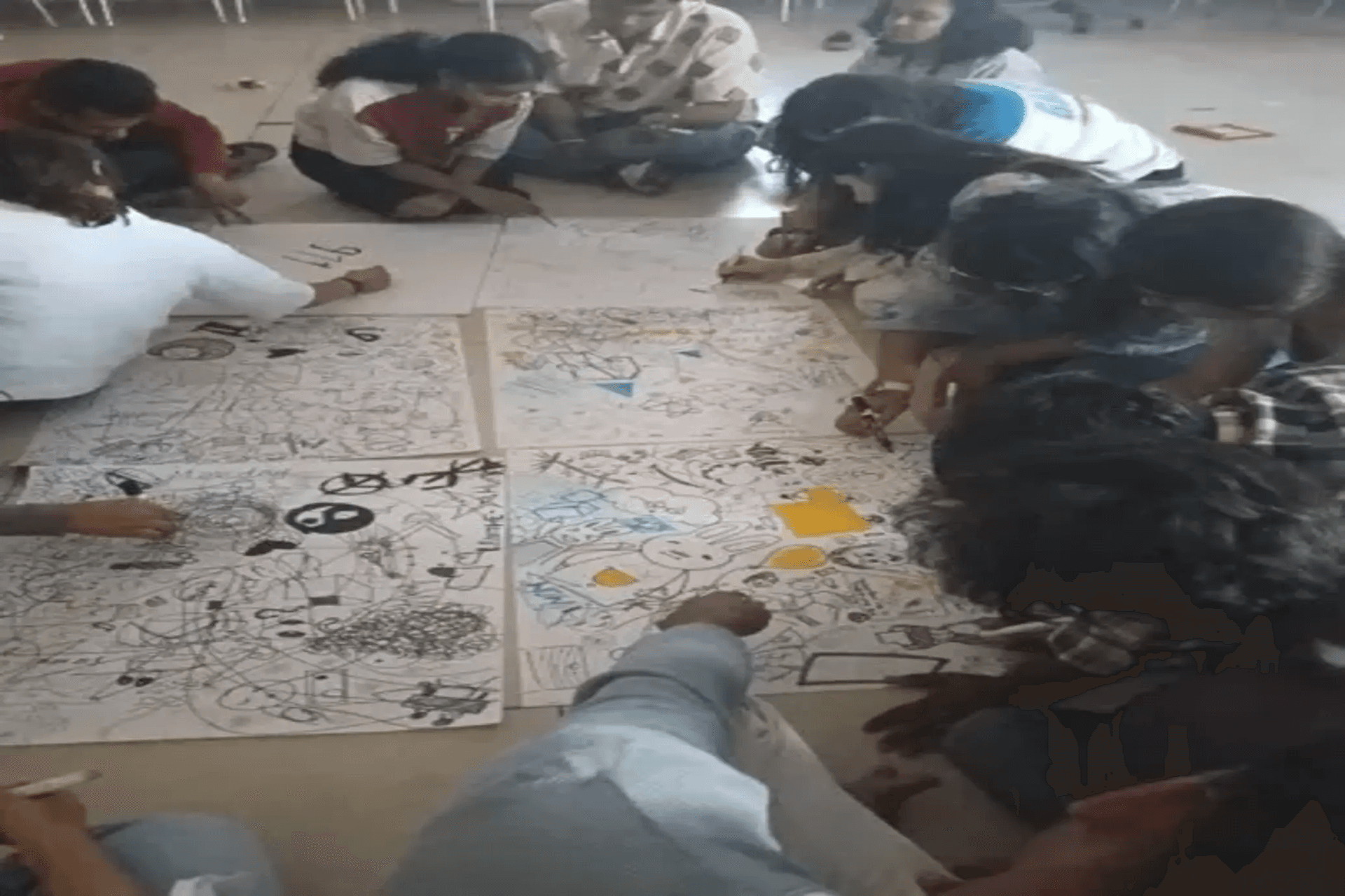 Students working on a design project at Pune Design School