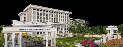 Pimpri Chinchwad University campus entrance and main building