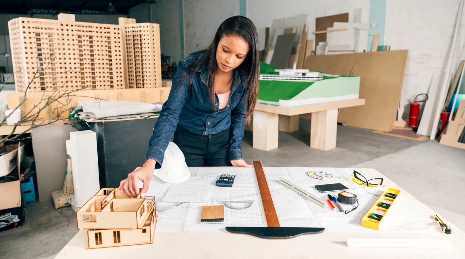 Interior & Furniture Design students developing furniture concepts in the studio