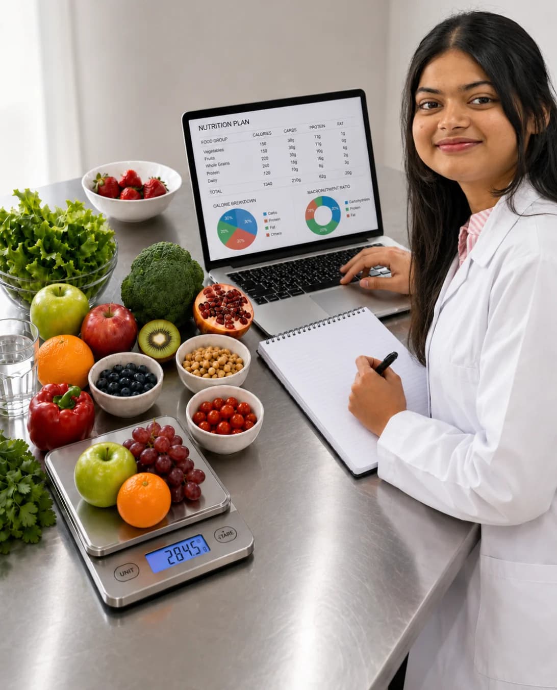 Nutrition & Dietetics students in a practical session