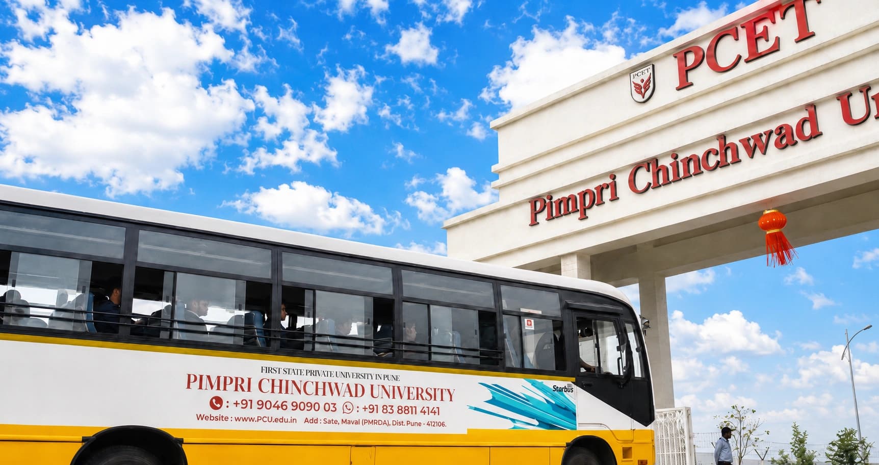 PCU transport bus at the university campus