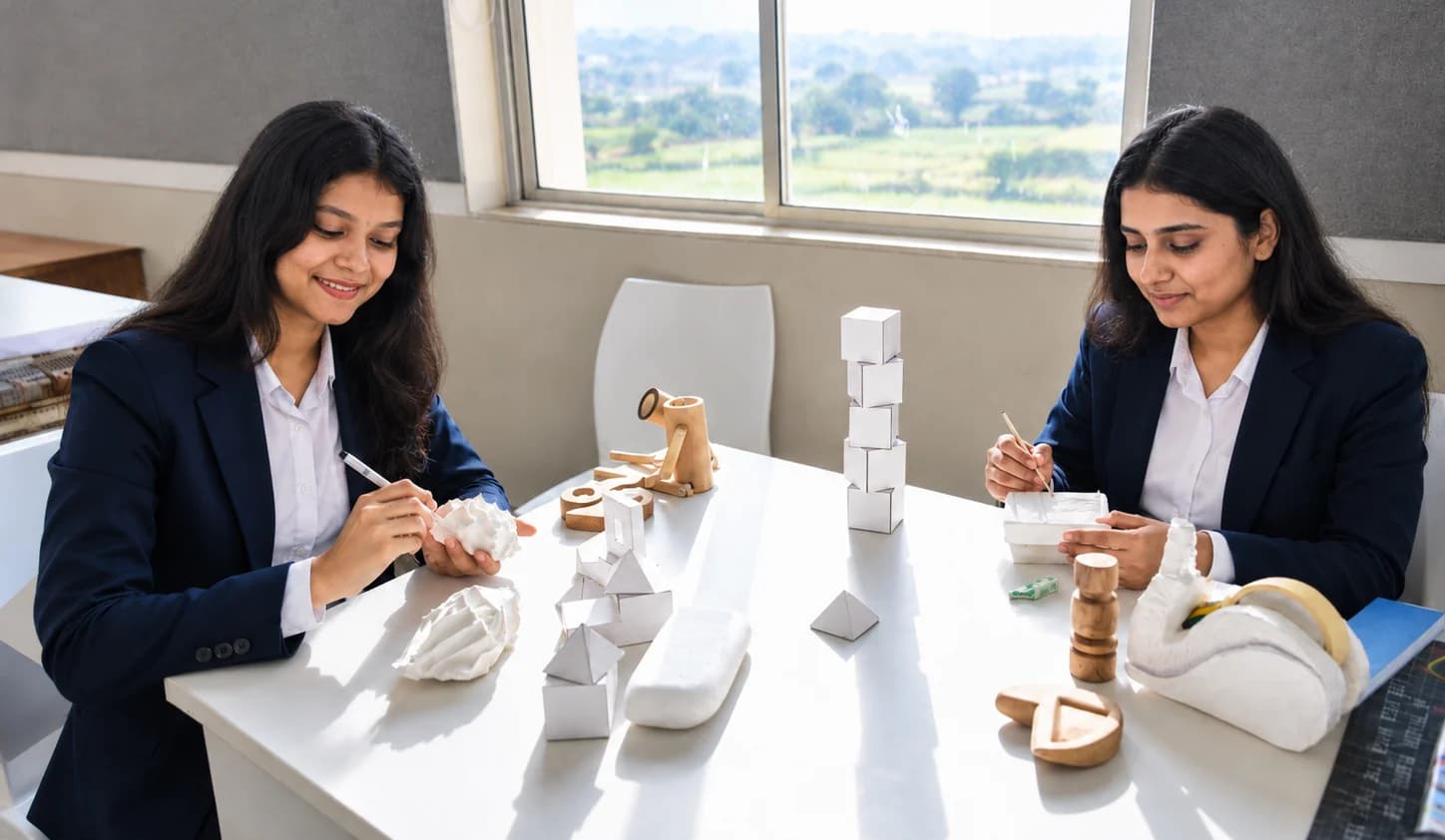 M.Des Interior & Space Design students working on spatial design projects
