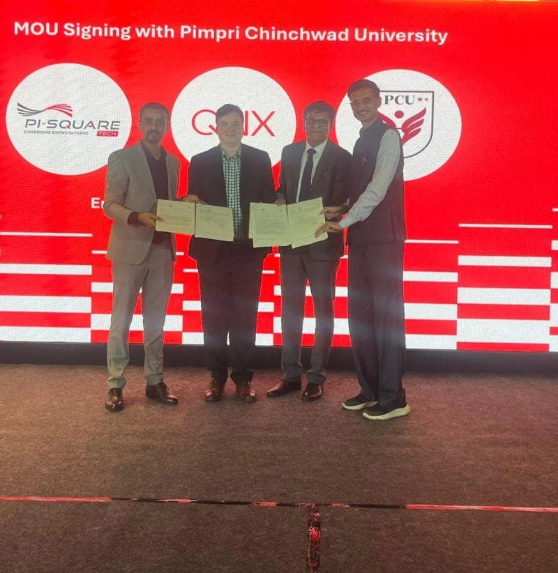 MoU signing ceremony with QNX and Pi Square Technologies