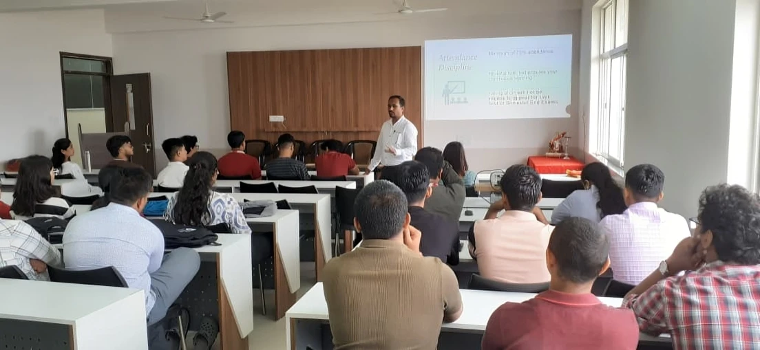 Faculty member teaching in an AI & ML classroom