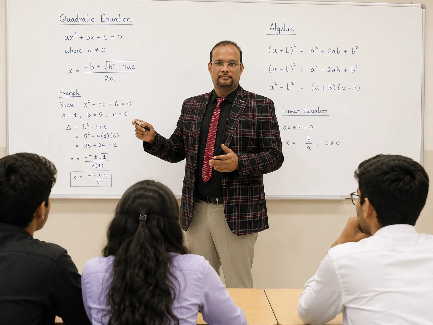Faculty member teaching in a CSE classroom