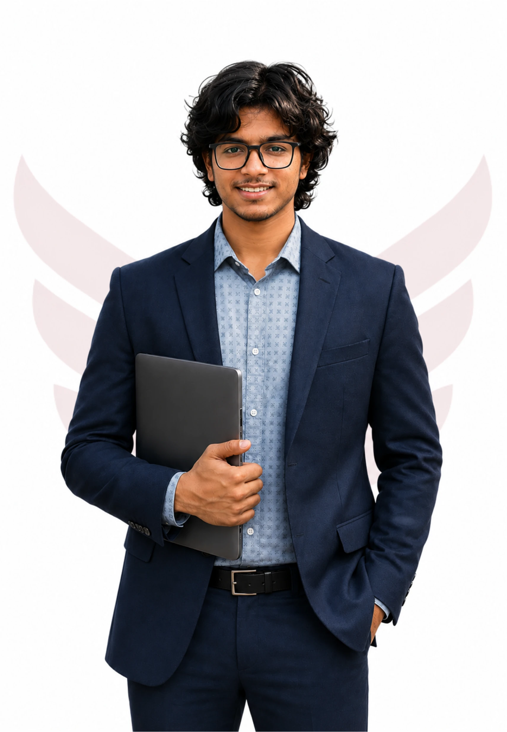 Ph.D. scholar with laptop representing research and innovation support